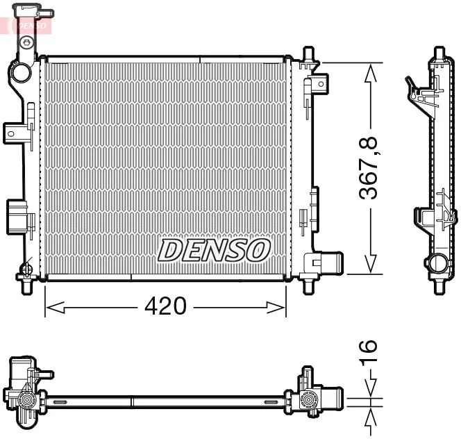 Radiator, engine cooling DENSO DRM43005