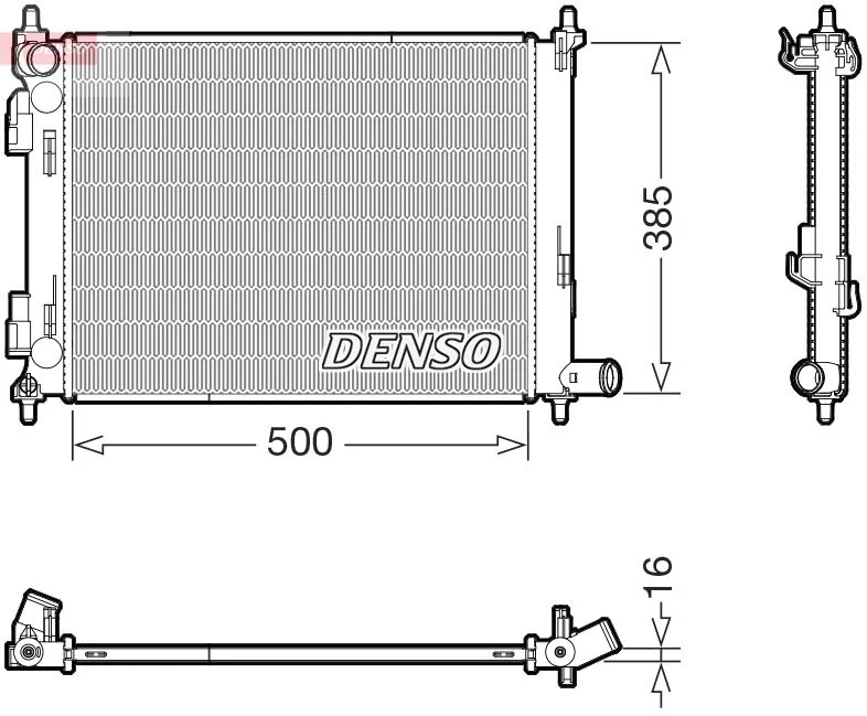 Radiador, arrefecimento do motor DENSO DRM43013