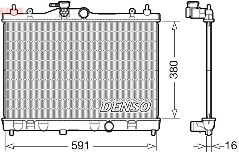 Radiador, arrefecimento do motor DENSO DRM46040