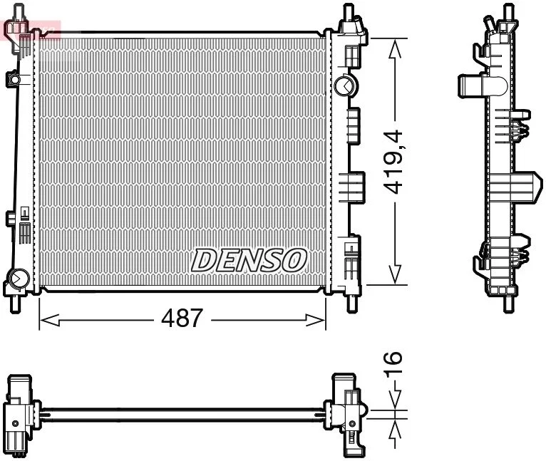 Radiador, arrefecimento do motor DENSO DRM46069