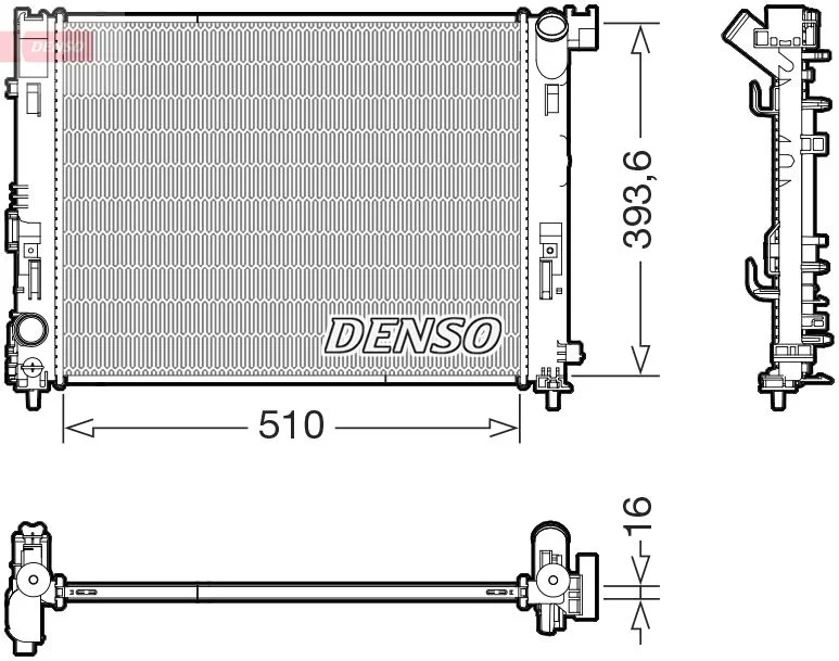 Radiador, arrefecimento do motor DENSO DRM46103