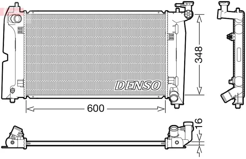Radiador, arrefecimento do motor DENSO DRM50110