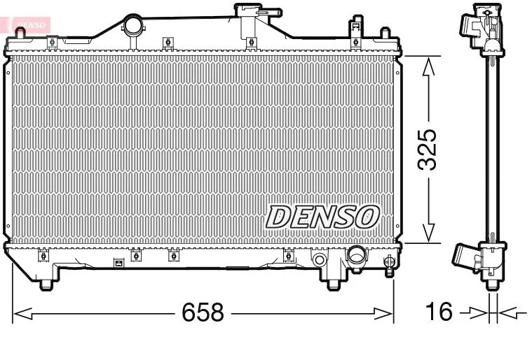 Radiador, arrefecimento do motor DENSO DRM50131