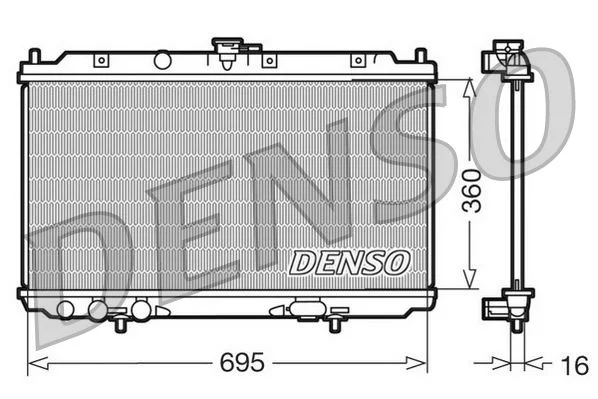 Radiator, engine cooling DENSO-TERMIKA DRM46012