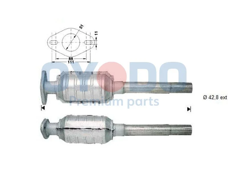Catalytic Converter Oyodo 10N0021-OYO