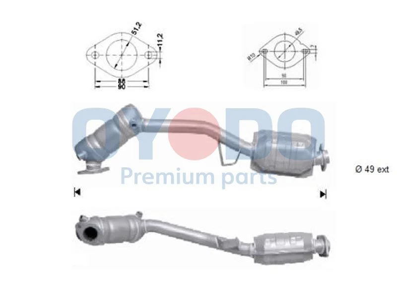 Catalytic Converter Oyodo 10N0050-OYO