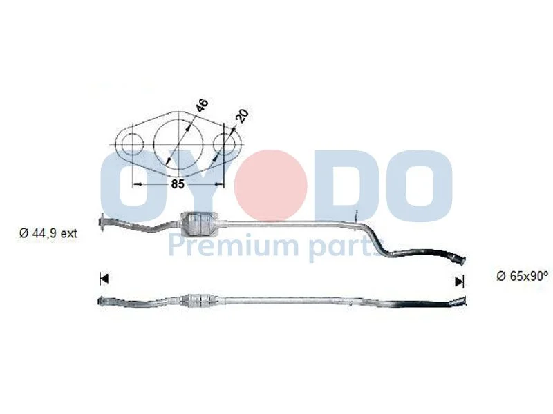 Catalytic Converter Oyodo 10N0055-OYO