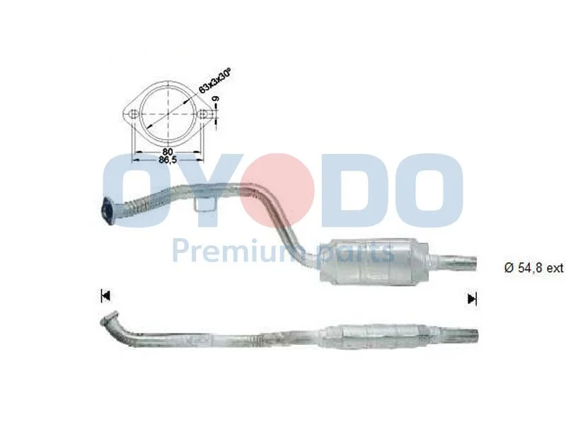 Catalytic Converter Oyodo 10N0072-OYO