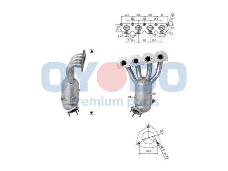 Catalytic Converter Oyodo 10N0077-OYO
