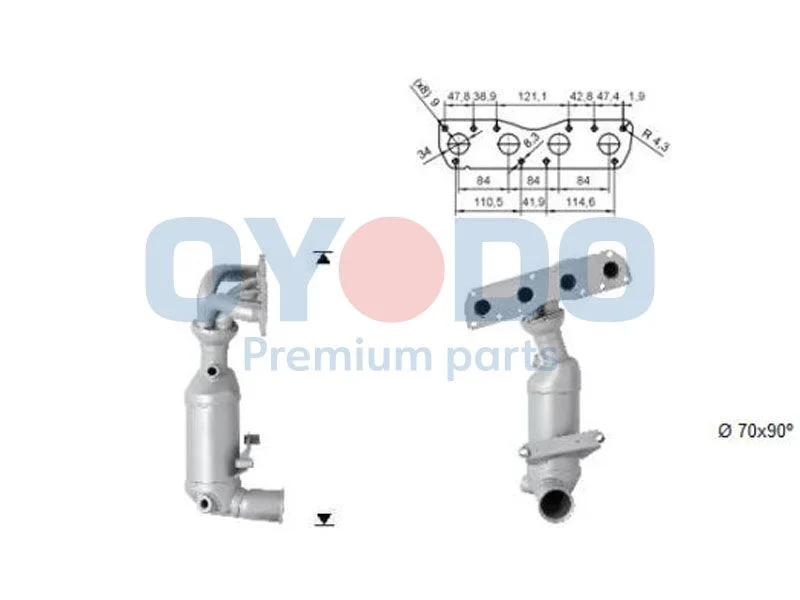 Catalytic Converter Oyodo 10N0101-OYO