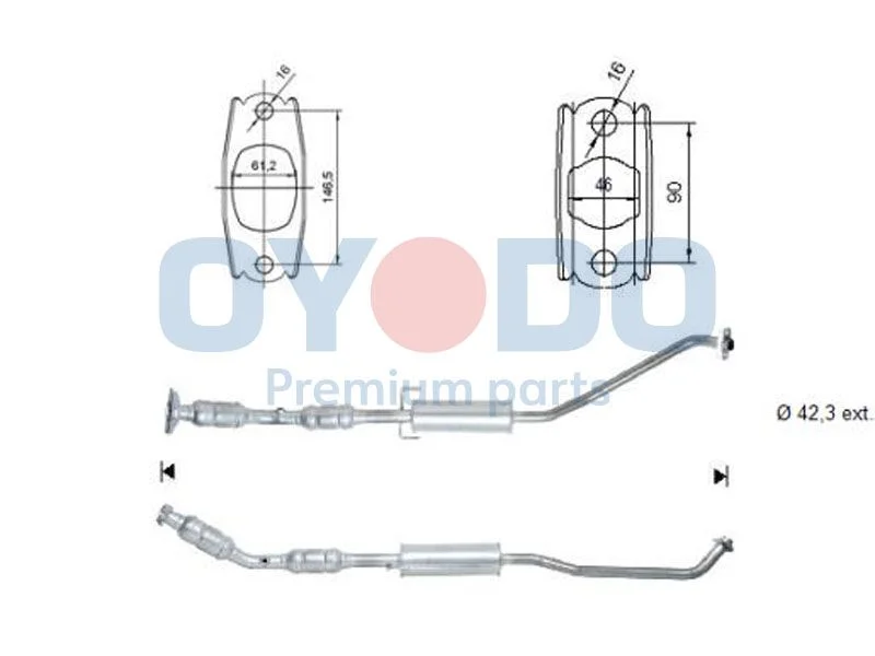 Catalytic Converter Oyodo 10N0120-OYO