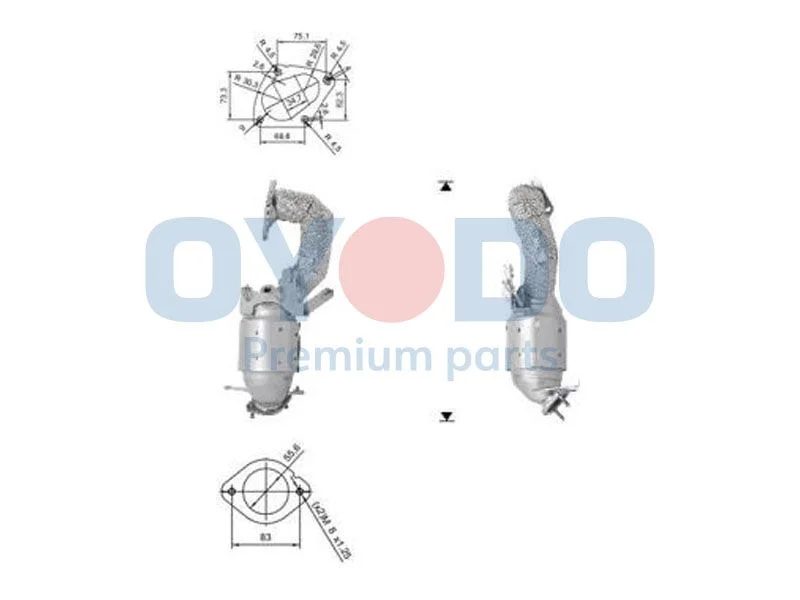 Catalytic Converter Oyodo 10N0127-OYO