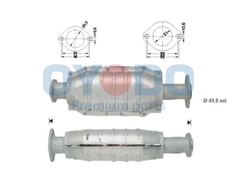 Catalytic Converter Oyodo 10N0136-OYO