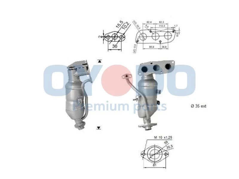 Catalytic Converter Oyodo 10N0151-OYO