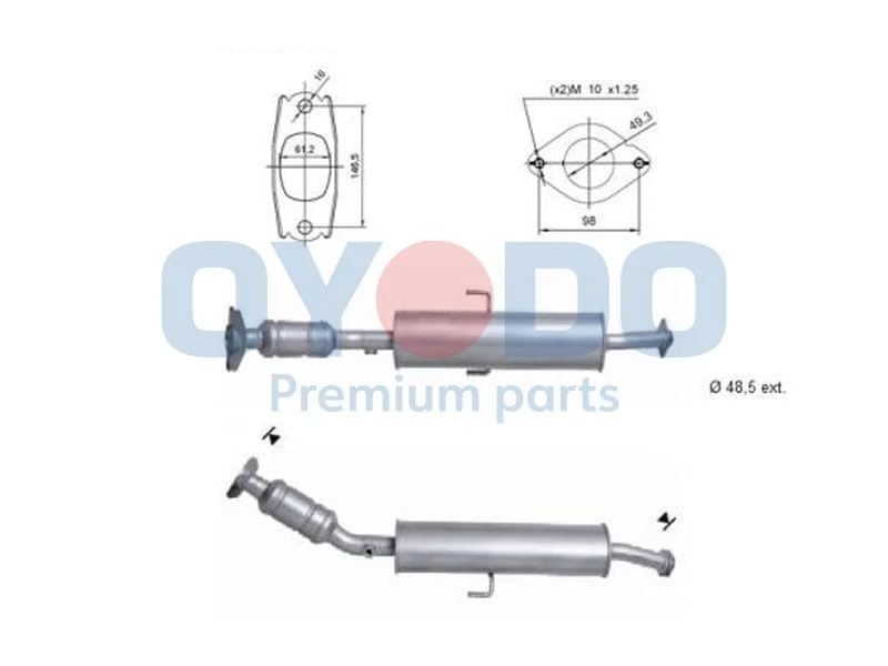 Catalytic Converter Oyodo 10N0157-OYO