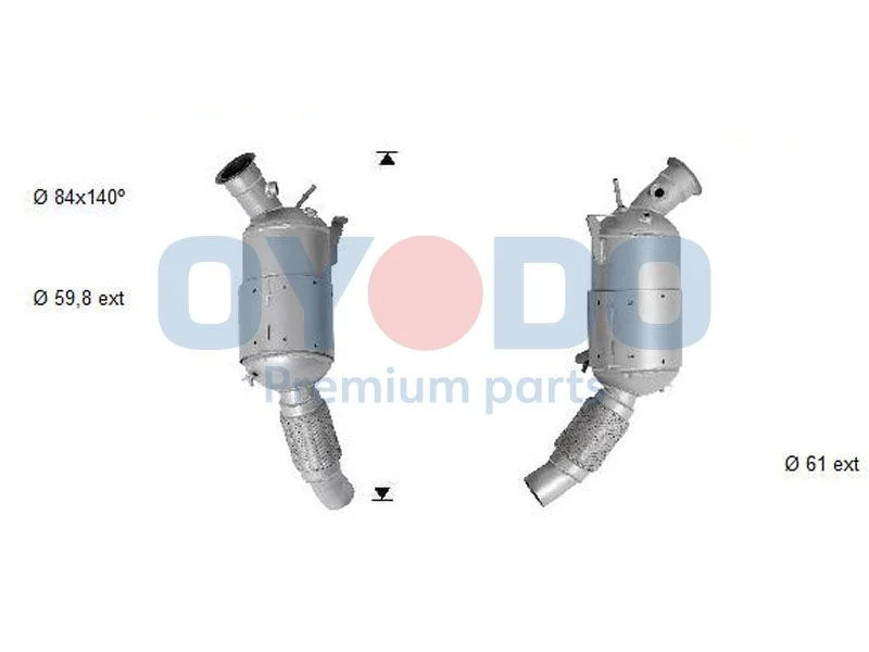 Soot/Particulate Filter, exhaust system Oyodo 20N0001-OYO