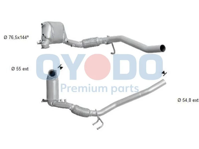 Filtro de partículas de fuligem, sistema de escape Oyodo 20N0004-OYO
