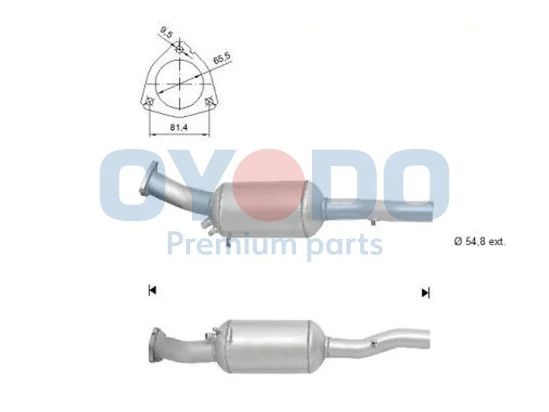 Soot/Particulate Filter, exhaust system Oyodo 20N0022-OYO