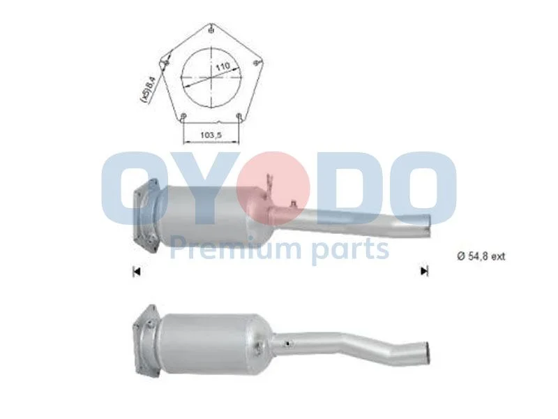 Soot/Particulate Filter, exhaust system Oyodo 20N0028-OYO