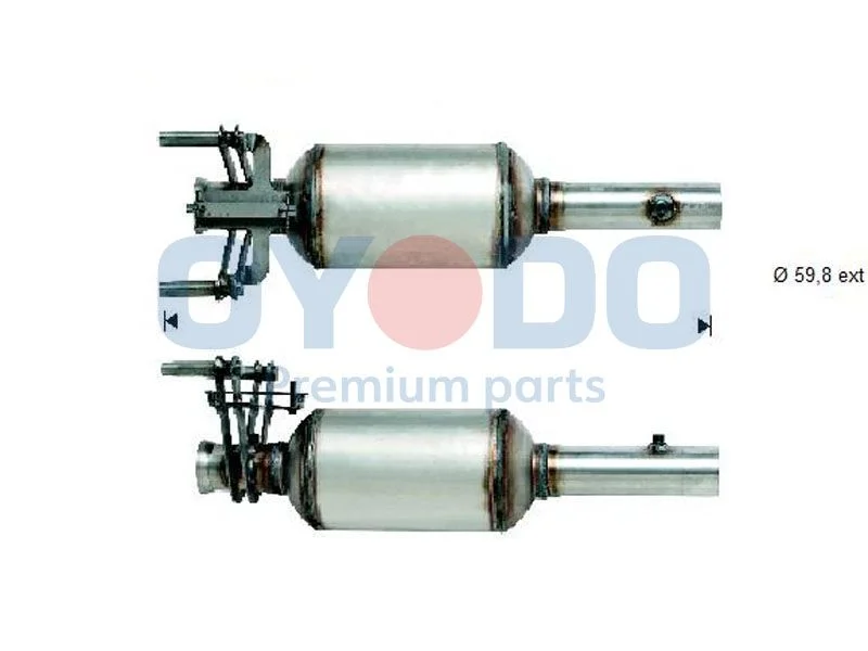 Filtro de partículas de fuligem, sistema de escape Oyodo 20N0035-OYO