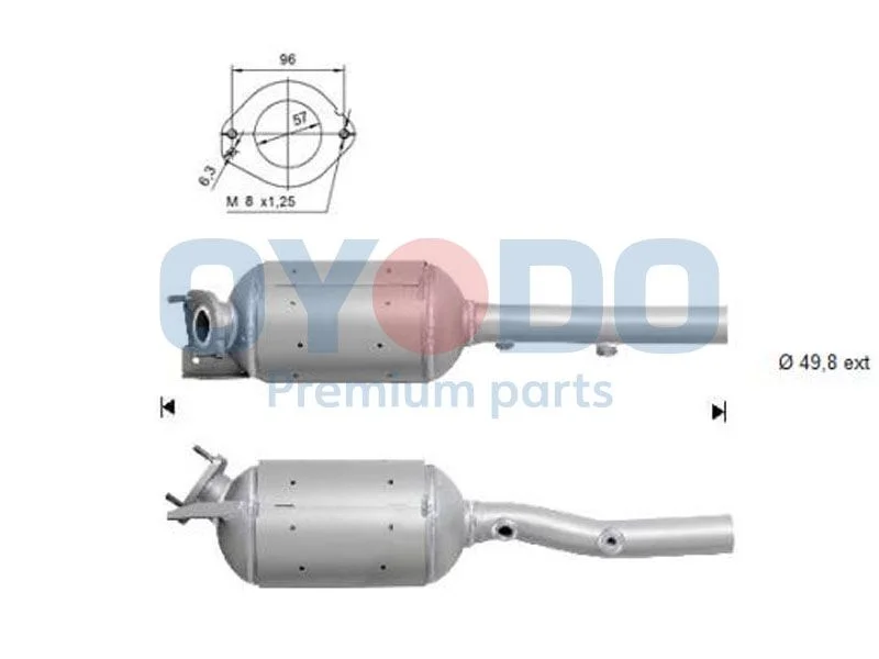 Soot/Particulate Filter, exhaust system Oyodo 20N0038-OYO