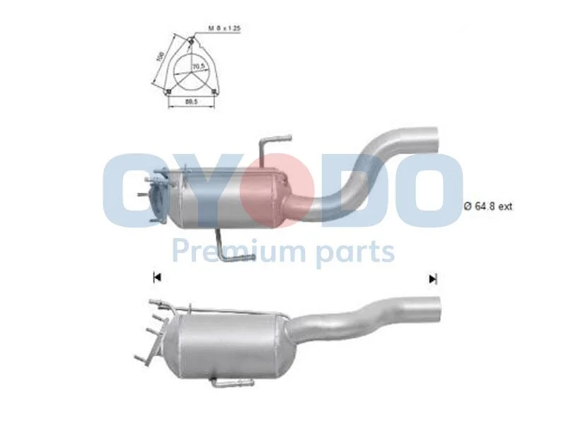 Soot/Particulate Filter, exhaust system Oyodo 20N0040-OYO