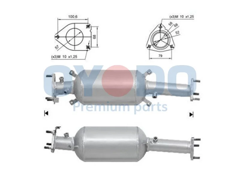 Soot/Particulate Filter, exhaust system Oyodo 20N0044-OYO