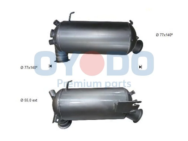 Filtro de partículas de fuligem, sistema de escape Oyodo 20N0047-OYO