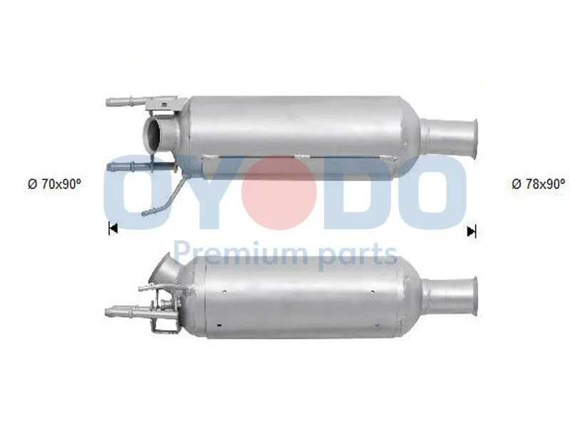 Filtro de partículas de fuligem, sistema de escape Oyodo 20N0059-OYO
