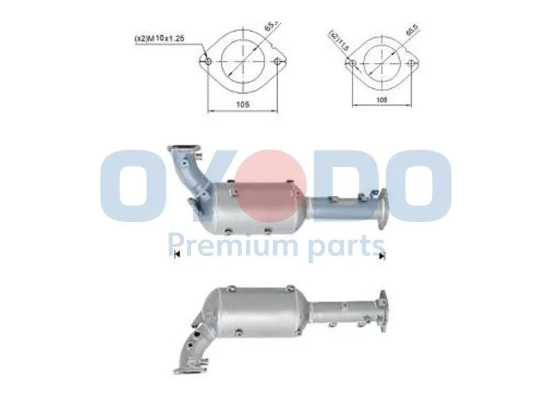 Soot/Particulate Filter, exhaust system Oyodo 20N0065-OYO