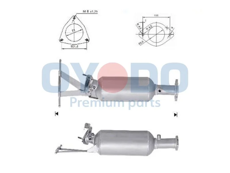 Soot/Particulate Filter, exhaust system Oyodo 20N0078-OYO