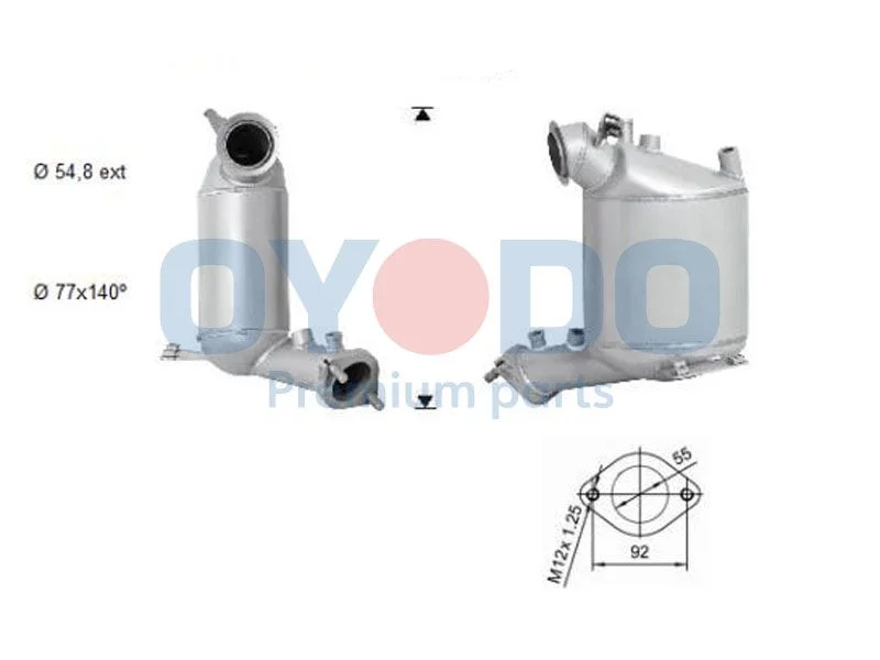 Soot/Particulate Filter, exhaust system Oyodo 20N0079-OYO