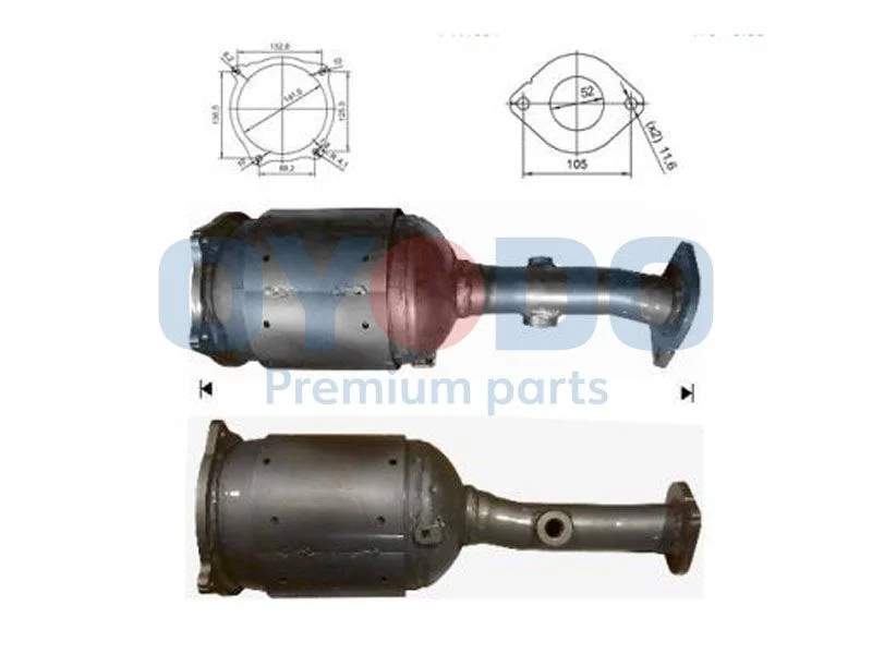 Soot/Particulate Filter, exhaust system Oyodo 20N0093-OYO