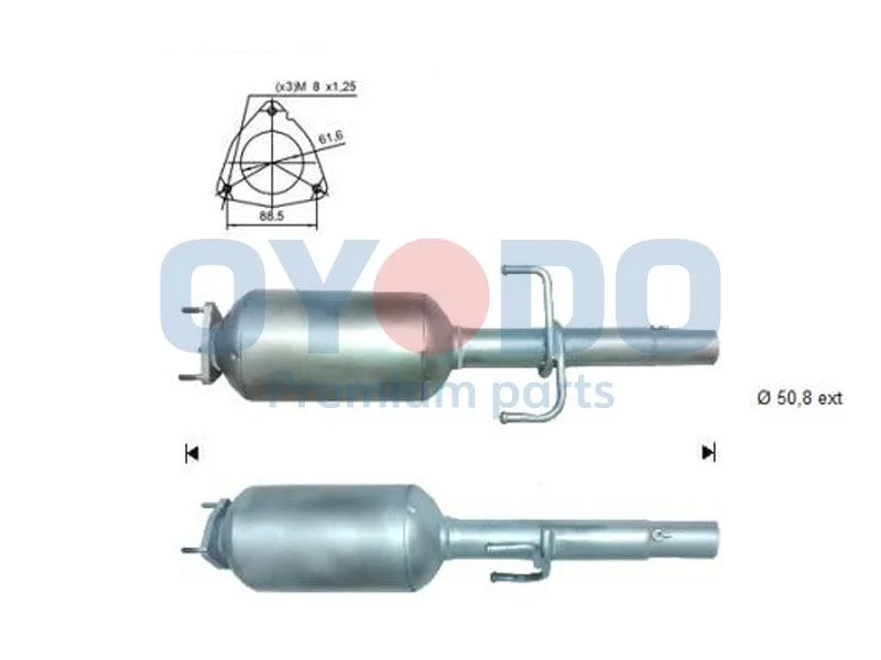 Soot/Particulate Filter, exhaust system Oyodo 20N0104-OYO