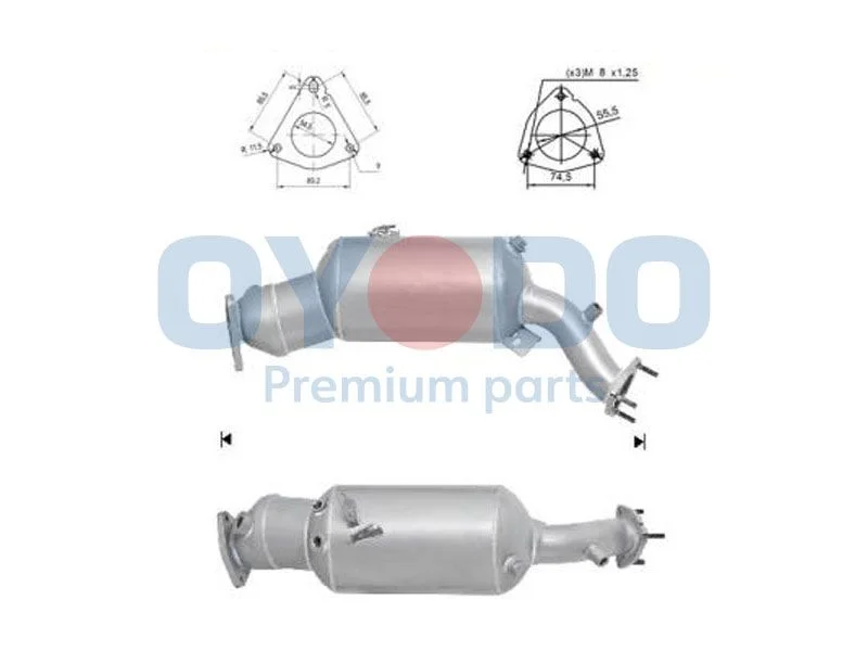 Soot/Particulate Filter, exhaust system Oyodo 20N0109-OYO