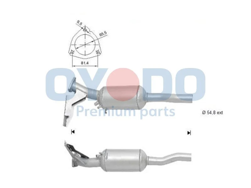 Soot/Particulate Filter, exhaust system Oyodo 20N0122-OYO