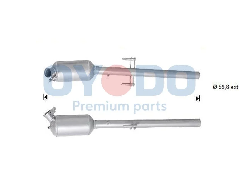 Filtro de partículas de fuligem, sistema de escape Oyodo 20N0123-OYO