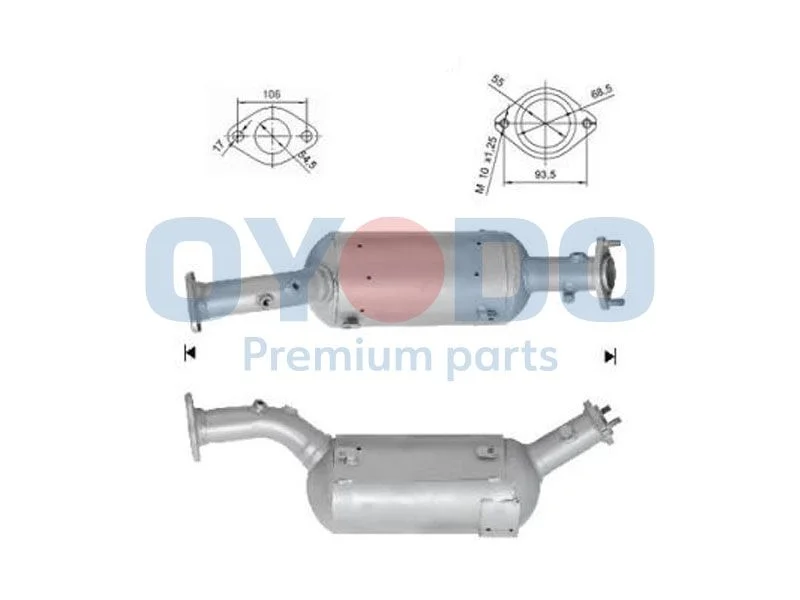 Soot/Particulate Filter, exhaust system Oyodo 20N0125-OYO