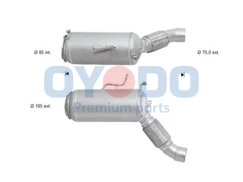 Filtro de partículas de fuligem, sistema de escape Oyodo 20N0131-OYO