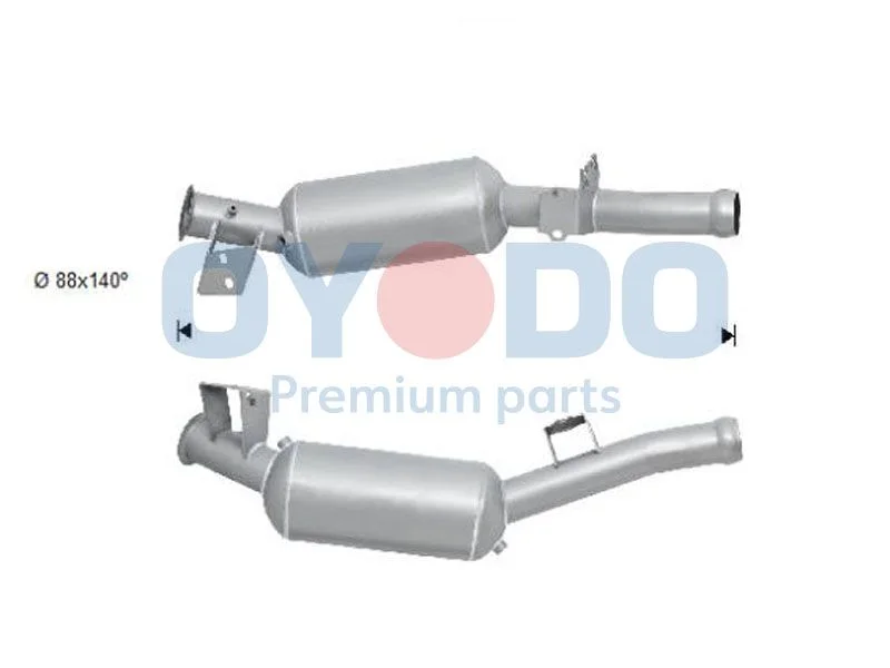 Filtro de partículas de fuligem, sistema de escape Oyodo 20N0134-OYO