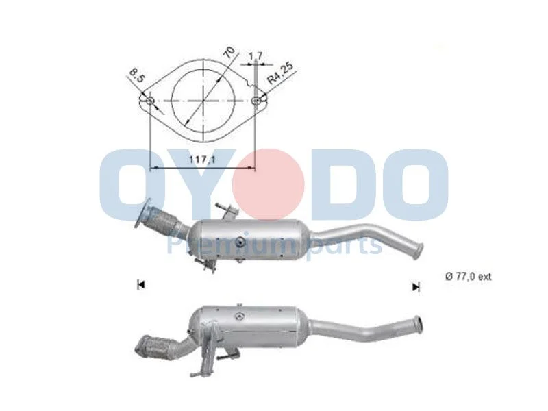 Soot/Particulate Filter, exhaust system Oyodo 20N0141-OYO