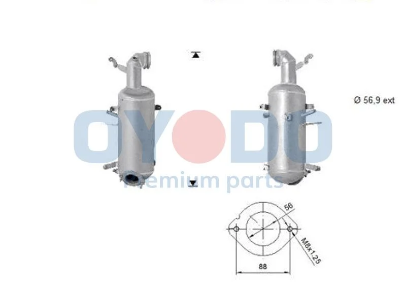 Soot/Particulate Filter, exhaust system Oyodo 20N0143-OYO
