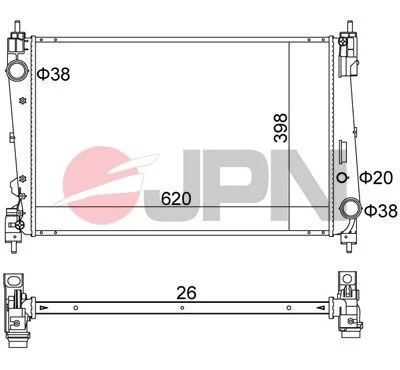 Radiador, arrefecimento do motor JPN 60C9018-JPN