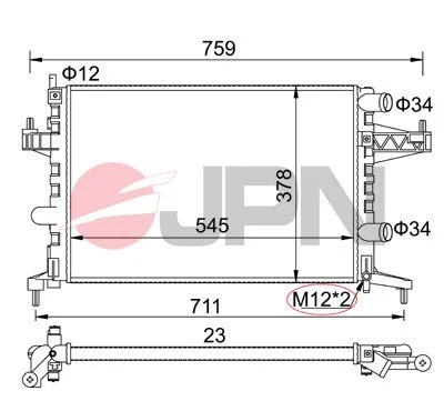 Radiador, arrefecimento do motor JPN 60C9031-JPN