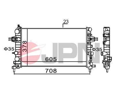 Radiador, arrefecimento do motor JPN 60C9034-JPN
