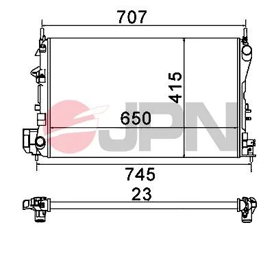 Radiador, arrefecimento do motor JPN 60C9035-JPN