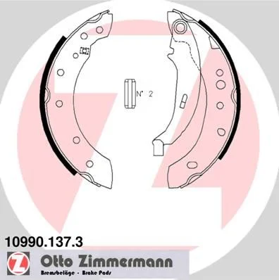 Brake Shoe Set, parking brake ZIMMERMANN 10990.137.3
