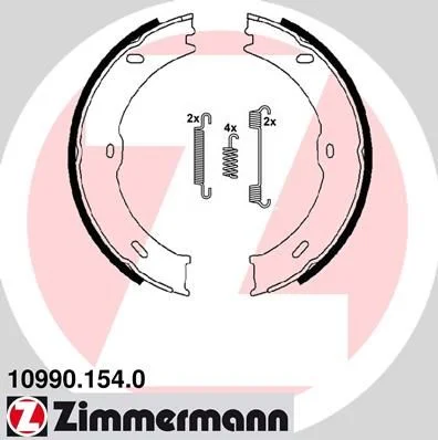 Conjunto de sapatas de travão, travão de estacionamento ZIMMERMANN 10990.154.0