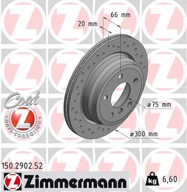 Brake Disc ZIMMERMANN 150.2902.52