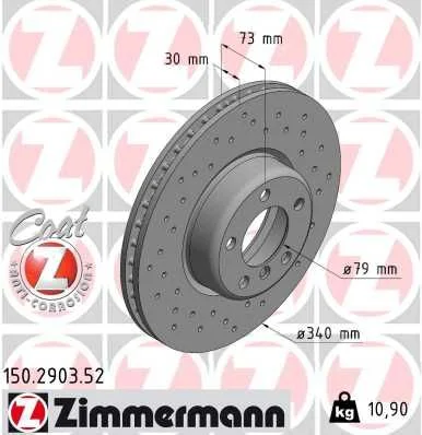 Brake Disc ZIMMERMANN 150.2903.52